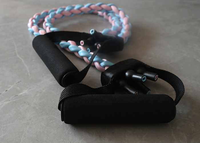 Latex 4-Tube Braided Resistance Bands with Handles for Resistance Training